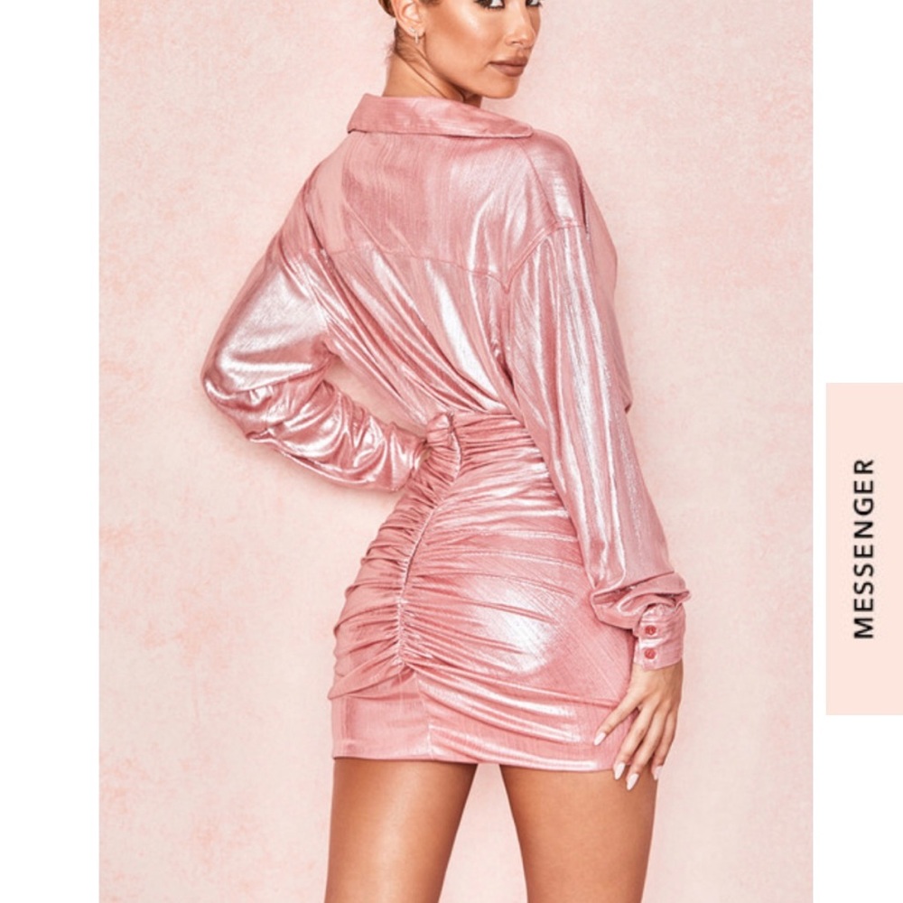 House of CB ‘Roxanne’ Pink Metallic Skirt XS - Picture 7 of 13